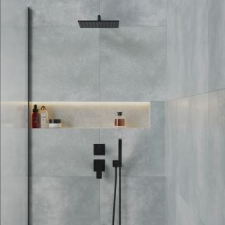 Встраиваемый дивертор Paini Grazia 21PZ425 на два выхода чёрный матовый